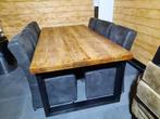 Eettafel mango hout met 6 stoelen, Huis en Inrichting, Tafels | Eettafels, Ophalen, Gebruikt, 100 tot 150 cm, 200 cm of meer