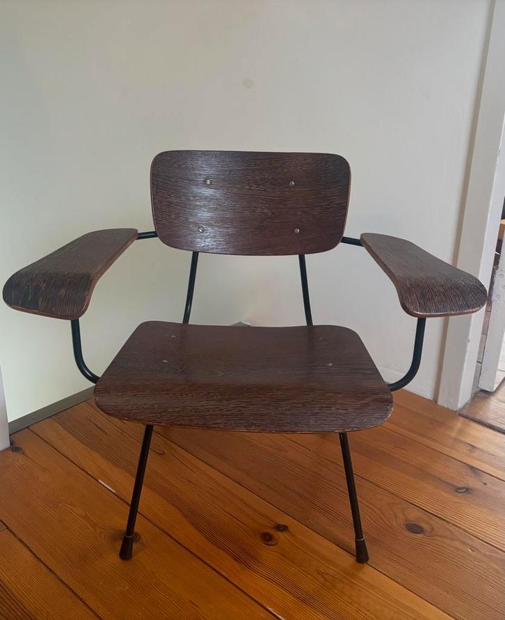 T.J. Reijenga voor Pilastro fauteuil model 8000., Huis en Inrichting, Stoelen, Zo goed als nieuw, Eén, Bruin, Ophalen