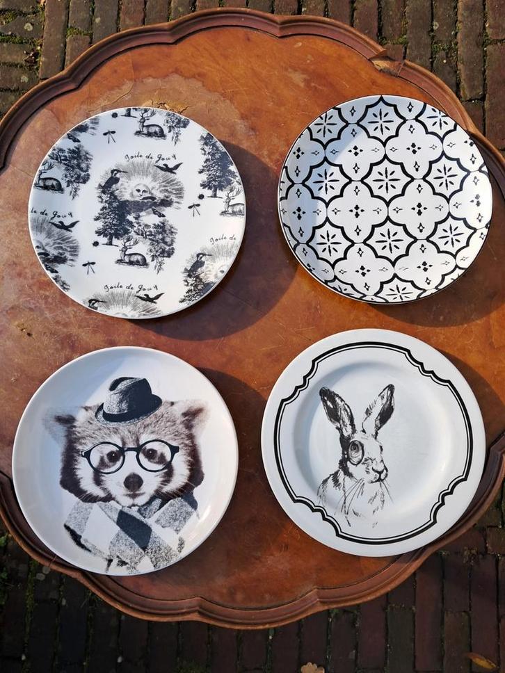 Borden H&M Home - Set van 5 stuks, Huis en Inrichting, Keuken | Servies, Bord(en), Overige stijlen, Ophalen of Verzenden