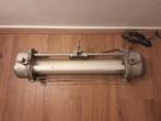 Vintage industriële lamp met 2 TL lampen, Ophalen