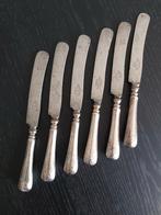Set van 6 antieke Zweedse verzilverde messen, gemerkt, Verzenden