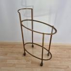 Glazen serveerwagen bar trolley dranken kar drank kar, Ophalen of Verzenden, Glas