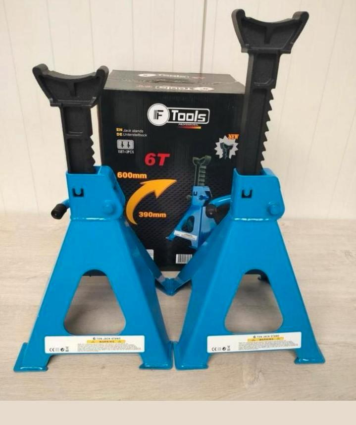 2 Stuks assteunen 6 ton van Ftools, Auto diversen, Krikken, Nieuw, Garagekrik, Ophalen of Verzenden
