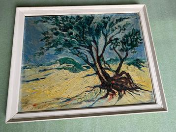 Olieverf op doek impresionidtisch werk Boom beschikbaar voor biedingen
