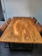 Houten eettafel, Huis en Inrichting, Ophalen, Gebruikt, 50 tot 100 cm, Vijf personen of meer