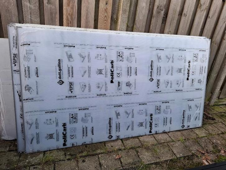 Polycarbonaat platen Opaal, Doe-het-zelf en Verbouw, Platen en Panelen, Nieuw, Overige materialen, Minder dan 20 mm, Ophalen