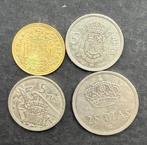 4 verschillende Peseta munten Spanje, Ophalen of Verzenden, Overige landen