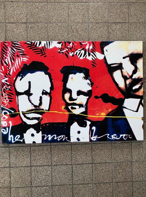 Herman Brood art-print op canvas, Huis en Inrichting, Woonaccessoires | Schilderijen, Tekeningen en Foto's, Gebruikt, Print, 50 tot 75 cm
