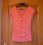 Koraalroze T-shirt top van Strada Maat S-M, Kleding | Dames, Tops, Ophalen of Verzenden, Zo goed als nieuw, Korte mouw