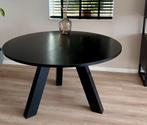 Ronde tafel zwart ø 130cm, Huis en Inrichting, Tafels | Eettafels, Ophalen, Gebruikt, 100 tot 150 cm, Rond