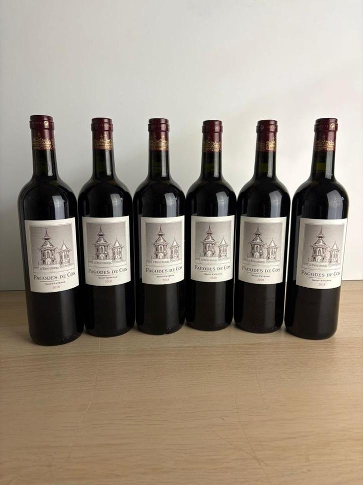 6x Pagodes de Cos 2018 –  Château Cos d’Estournel, Verzamelen, Wijnen, Nieuw, Rode wijn, Frankrijk, Vol, Ophalen of Verzenden