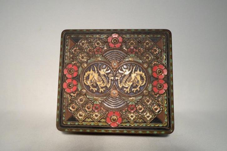 Blik Niemeijer's Koffie en Thee Draken, Verzamelen, Blikken, Gebruikt, Koffie, Overige merken, Ophalen of Verzenden