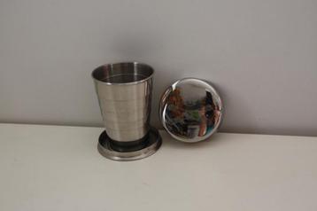 Telescopische drinkbeker RVS voor outdoor activiteiten.Nieuw beschikbaar voor biedingen