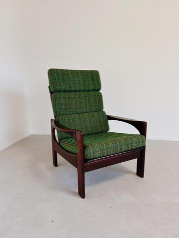 VINTAGE LOUNGE FAUTEUIL | GROENE BEKLEDING beschikbaar voor biedingen