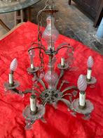 7 Lusters met glazen bellen - Alles in 1 koop, Antiek en Kunst, Antiek | Lampen, Ophalen