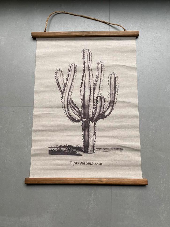 Wandkleed cactus, katoen en hout. NIEUW, Huis en Inrichting, Woonaccessoires | Wanddecoraties, Nieuw, Ophalen of Verzenden
