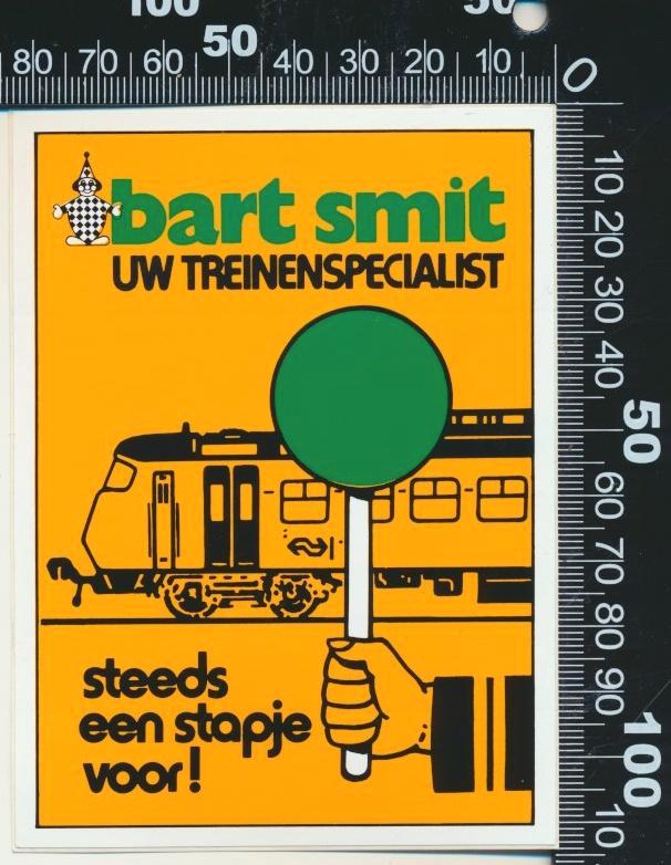 Sticker: Bart Smit - Uw treinspecialist (2), Verzamelen, Stickers, Zo goed als nieuw, Bedrijf of Vereniging, Ophalen of Verzenden