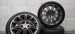 21" Porsche Cayenne 7P 7L Platinum orig velgen zomerbanden, Auto-onderdelen, Banden en Velgen, Gebruikt, 295 mm, Banden en Velgen