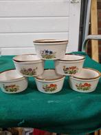 schaaltjes wilde bloemen vintage zes stuks, Ophalen of Verzenden