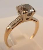 Massief 14 karaat bicolor gouden ring met aparte ringband, Sieraden, Tassen en Uiterlijk, Antieke sieraden, Verzenden, Goud, Ring