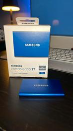 Samsung T7 SSD 1TB - Blauw - Inclusief doos & kabels, Computers en Software, Harde schijven, Console, Ophalen of Verzenden, Zo goed als nieuw