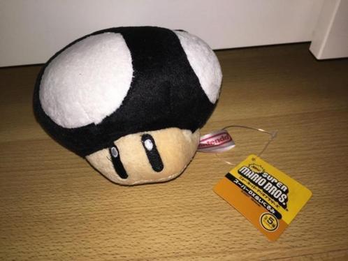 Super Mario Mushroom pluche knuffel zwart 11CM [Nieuw], Kinderen en Baby's, Speelgoed | Knuffels en Pluche, Nieuw, Overige typen