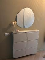 Bga Finesse asymmetrische spiegel, Huis en Inrichting, Woonaccessoires | Spiegels, Ophalen of Verzenden, Rond, 50 tot 75 cm, Minder dan 100 cm