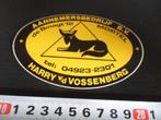 sticker mortel aannemersbedrijf harry vd vossenberg zwart/g, Ophalen, Zo goed als nieuw, Bedrijf of Vereniging