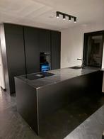 Kookeiland Mat Zwart Composiet + Apparatuur + GEDEMONTEERD, Zwart, Overige typen, Ophalen of Verzenden, Zo goed als nieuw