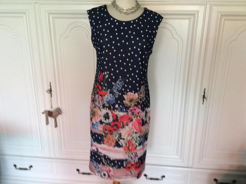 Aparte Japon/+-42/bloempatroon+dots/jersey/z.mouw/ FAME, Kleding | Dames, Jurken, Zo goed als nieuw, Maat 42/44 (L), Overige kleuren