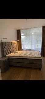 Serta boxspring 160x200 - Grijs - Netjes!, Ophalen, Tweepersoons, Zo goed als nieuw, 200 cm