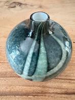 Blauw/grijze glazen pul, Ophalen, Blauw, Minder dan 50 cm, Glas