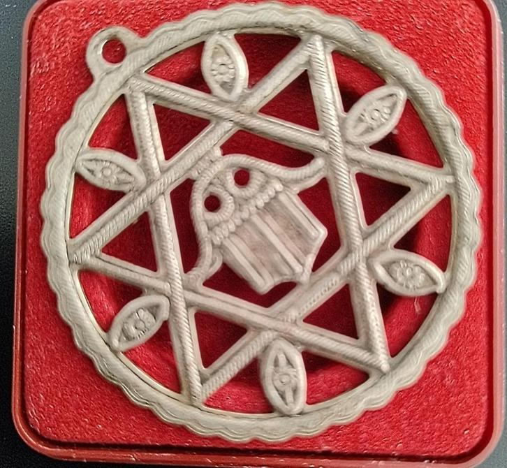 Vintage Noord Afrikaanse Hanger - Talisman, Sieraden, Tassen en Uiterlijk, Kettinghangers, Gebruikt, Overige materialen, Beige