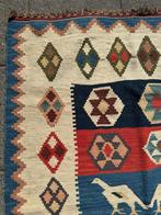 Handgeweven Kelim - Kilim Qashqai tapijt 150*102 cm, Wol, Ophalen of Verzenden, Zo goed als nieuw, NA