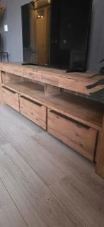 Houten TV Meubel met Lades, Huis en Inrichting, Ophalen, 100 tot 150 cm, Zo goed als nieuw, Eikenhout