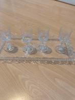 4 borrelglaasjes, kristal., Antiek en Kunst, Antiek | Glas en Kristal, Ophalen of Verzenden