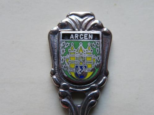 Lepeltje oud wapen Arcen 1889 - 1977 emaille, Antiek en Kunst, Antiek | Bestek, Verzenden