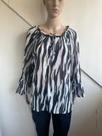 Marc Aurel blouse top maat L 42/44 wit zwart print, Marc Aurel, Wit, Maat 42/44 (L), Ophalen of Verzenden