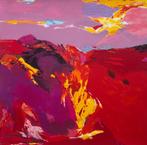 Zeefdruk Marion Bakker - Burning Landscape II, Antiek en Kunst, Verzenden