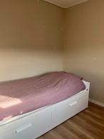 BRIMNES Bedbank met 2 Matrassen en Optioneel Dekbed, Ophalen, Eenpersoons, Wit, Zo goed als nieuw