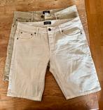 Jack & Jones 2 korte broeken, maat L, Kleding | Heren, Broeken en Pantalons, Maat 52/54 (L), Beige, Ophalen of Verzenden, Zo goed als nieuw