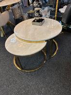 Marmer Salontafel Doblo - Set van 2 in 3 kleuren verkrijgbaa, Huis en Inrichting, Tafels | Salontafels, Overige materialen, 50 tot 100 cm