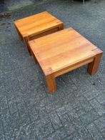 Eiken salon tafeltjes 2x 80x80 40 hoog, Ophalen, 50 tot 100 cm, 50 tot 100 cm, Zo goed als nieuw