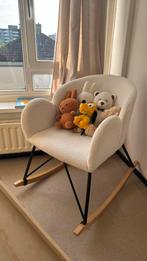 Schommelstoel teddy wit, Ophalen, Zo goed als nieuw, Eén, Wit