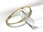 Massief Gouden Slag Slaven Armband / Bangle 0.5 ct Diamant