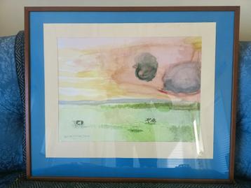 Modern Gesigneerd Aquarel Noord-Holland beschikbaar voor biedingen