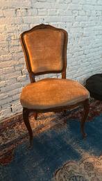 Antieken stoelen hout met roze velours, Ophalen