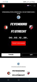 2 tickets feynoord Utrecht, Twee personen