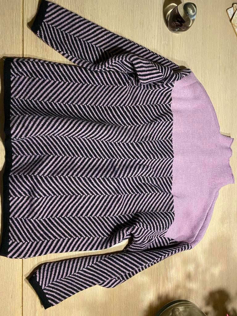 Paarse trui met zigzag patroon - Maat M, Ophalen of Verzenden, Nieuw, Maat 38/40 (M), Paars