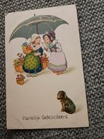 Tekkel Oude Ansichtkaart - Hartelijk Gefeliciteerd, Ophalen of Verzenden, Voor 1920, Gelopen